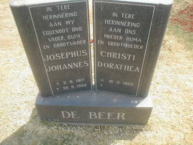 BEER Josephus Johannes, de 1917-1993 &amp; Christi Dorathea 1922-