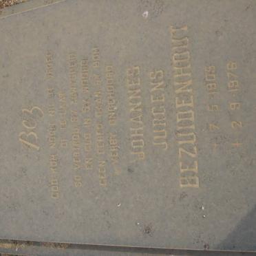BEZUIDENHOUT Johannes Jurgens 1905-1976