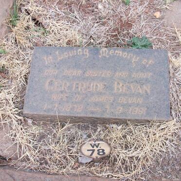 BEVAN Gertrude 1878-1961