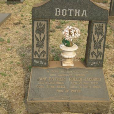 BOTHA Roelof Jacobus 1889-1954 &amp; Jane Esther 1894-1952