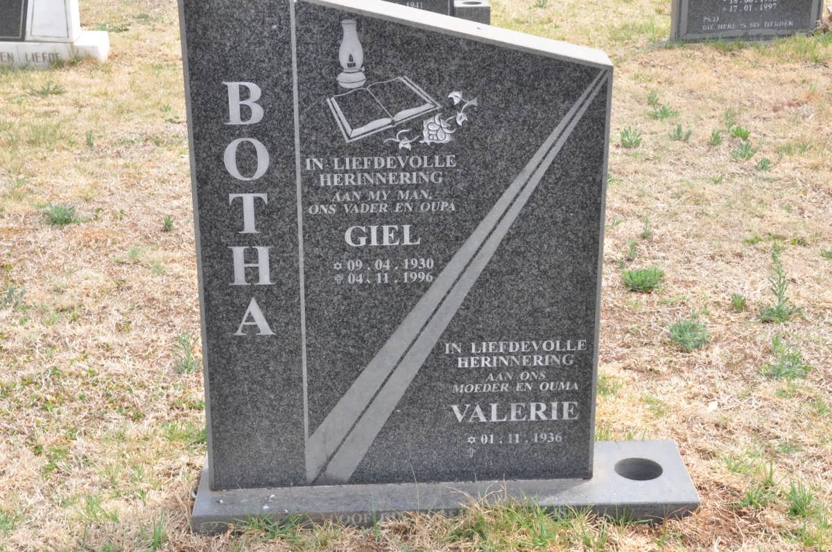 BOTHA Giel 1930-1996 &amp; Valerie 1936-