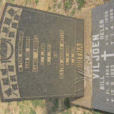 BOTHA Daniel Andries 1882-1993 &amp; Beatrix Jacoba Hester 1883-1959 :: VILJOEN Bill 1904-1993 &amp; Helen 1908-1988