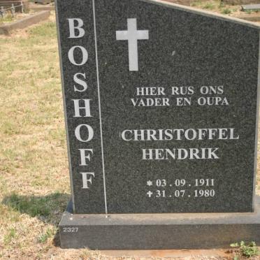 BOSHOFF Christoffel Hendrik 1911-1980