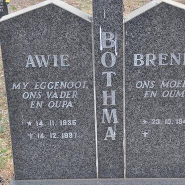 BOTHMA Awie 1935-1997 &amp; Brenda 1943-