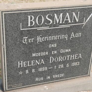 BOSMAN Helena Dorothea 1899-1983