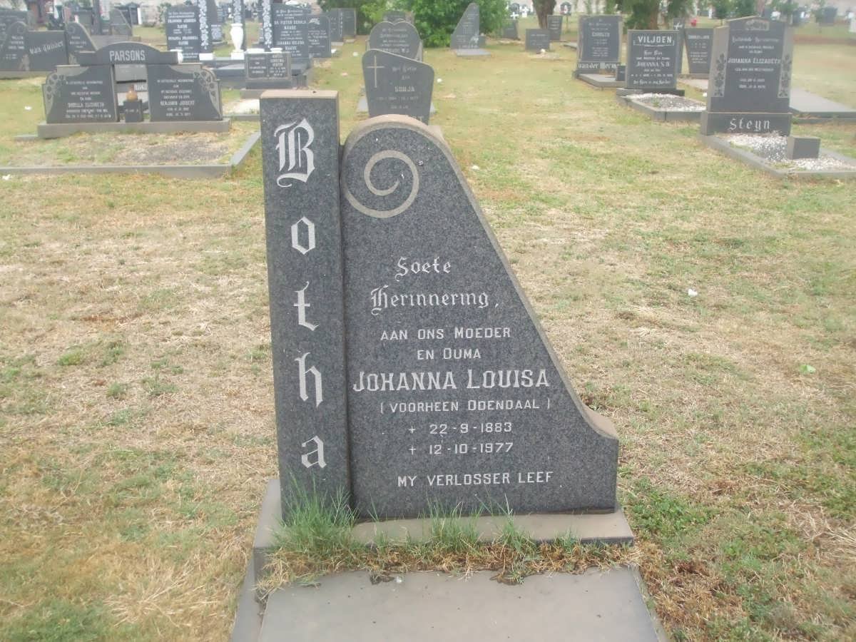 BOTHA Johanna Louisa formerly ODENDAAL 1883-1977