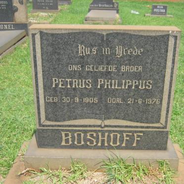 BOSHOFF Petrus Philippus 1905-1976