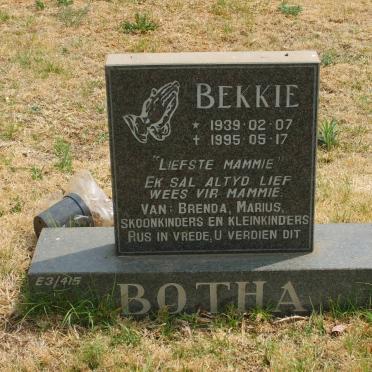 BOTHA Bekkie 1939-1995