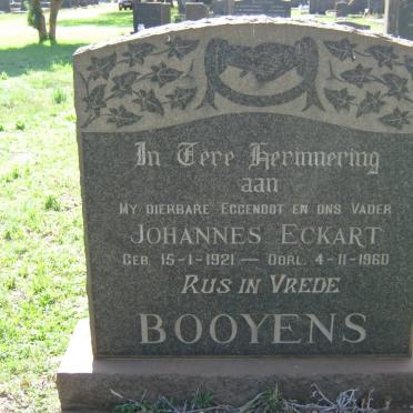 BOOYENS Johannes Eckart 1921-1960