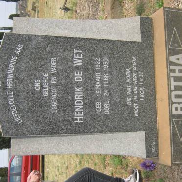 BOTHA Hendrik de Wet 1922-1950