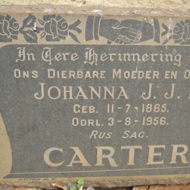 CARTER Johanna J.J.L. 1865-1956