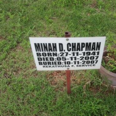 CHAPMAN Minah D. 1941-2007