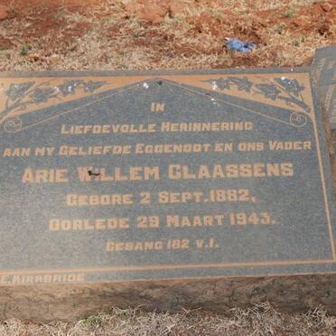 CLAASSENS Arie Willem 1882-1943