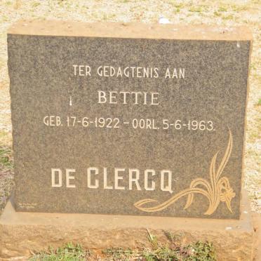 CLERCQ Bettie, de 1922-1963