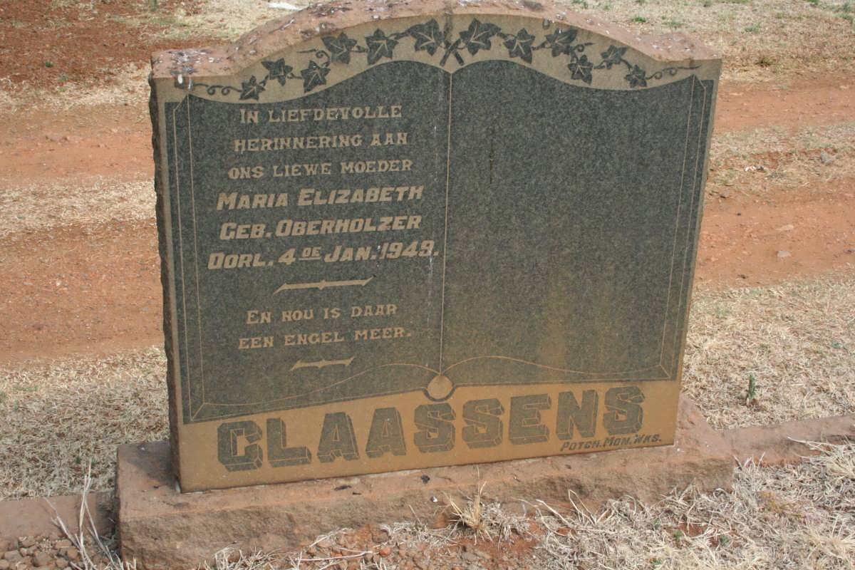 CLAASSENS Maria Elizabeth nee OBERHOLZER -1949