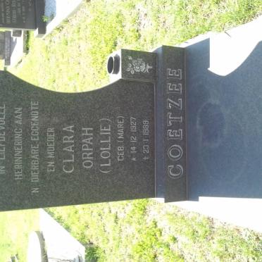 COETZEE Clara Orpah nee MARÉ 1927-1989