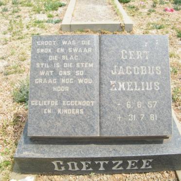COETZEE Gert Jacobus Emelius 1957-1981