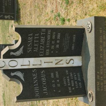 COLLINS Johannes Jacobus 1916-1994 &amp; Susara Aletta Elizabeth STEENBERG 1925-2003