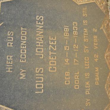 COETZEE Louis Johannes 1891-1933