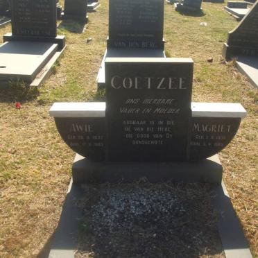 COETZEE Awie 1932-1985 &amp; Magriet 1936-1985