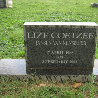 COETZEE Lize nee JANSEN VAN RENSBURG 1968-2002