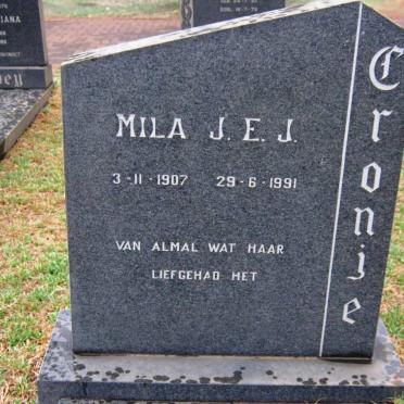 CRONJE Mila J.E.J. 1907-1991