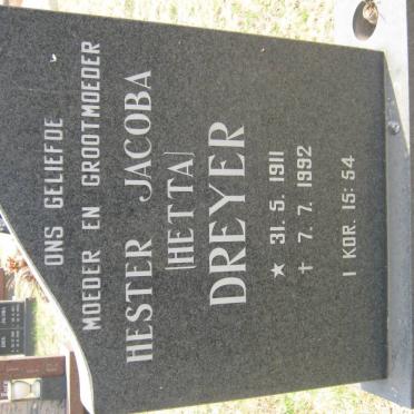 DREYER Hester Jacoba 1911-1992