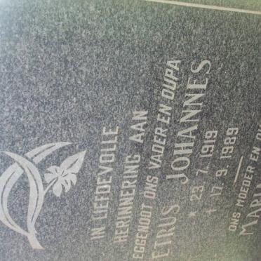 DREYER Petrus Johannes 1919-1989 &amp; Maria Jacoba 1924-