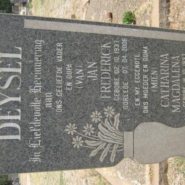 DEYSEL Jan Frederick 1937-2006 &amp; Catharina Magdalena 1837-1987