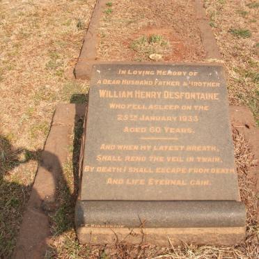 DESFONTAINE William Henry -1933