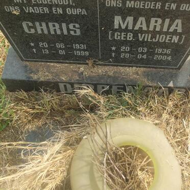 DIPPENAAR Christiaan Rudolph Opperman 1931-1999 &amp; Maria Elizabeth Susanna VILJOEN 1936-2004