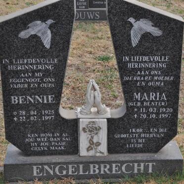 ENGELBRECHT Bennie 1925-1997 &amp; Maria BESTER 1930-1997