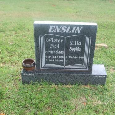 ENSLIN Pieter Charl Nicholaas 1928-2006 &amp; Ella Sophia 1940-