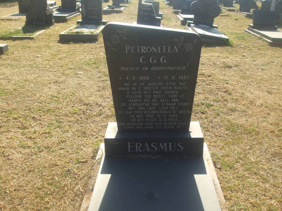 ERASMUS Petronella C.G.G. 1906-1987