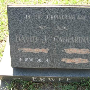 ERWEE David J. 1921-1995 &amp; Catharina M. 1924-1989