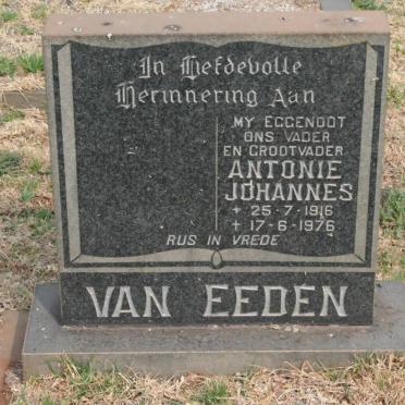 EEDEN Antonie Johannes, van 1916-1976