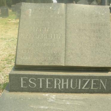 ESTERHUIZEN Maria Margaretha nee HAMMAN 1892-1973