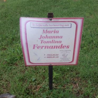FERNANDES Maria Johanna Tomlina 1955-2008