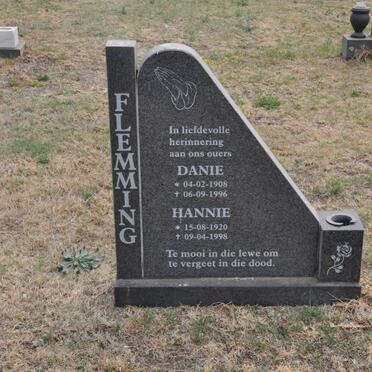 FLEMMING Danie 1908-1996 &amp; Hannie 1920-1998