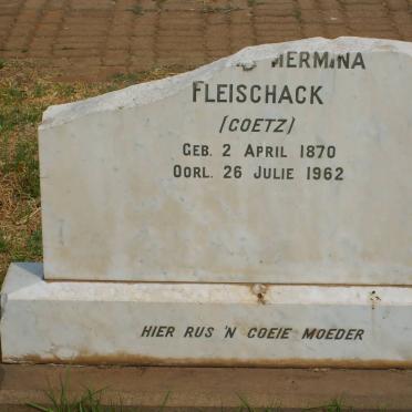 FLEISCHACK Johanna Hermina nee GOETZ 1870-1962