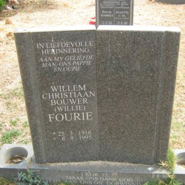 FOURIE Willem Christiaan Bouwer 1916-1995