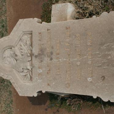 FOURIE Corneluis J.F. 1859-1924