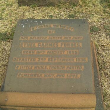 FORBES Ethel Garnes 1886-1936