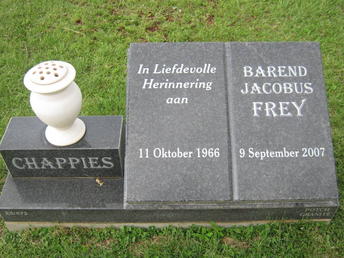 FREY Barend Jacobus 1966-2007