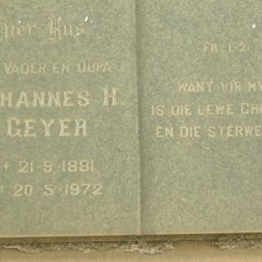 GEYER Johannes H. 1881-1972