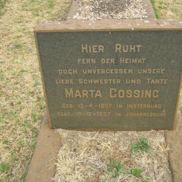 GOSSING Marta 1907-1957