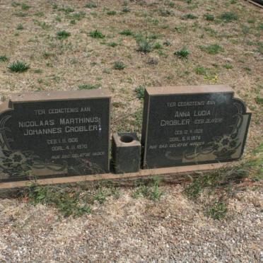 GROBLER Nicolaas Marthinus Johannes 1906-1970 &amp; Anna Lucia OLIVIER 1909-1976