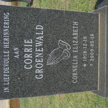 GROENEWALD Cornelia Elizabeth 1918-2009