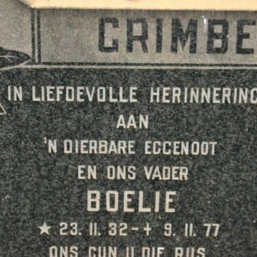 GRIMBEEK Boelie 1932-1977
