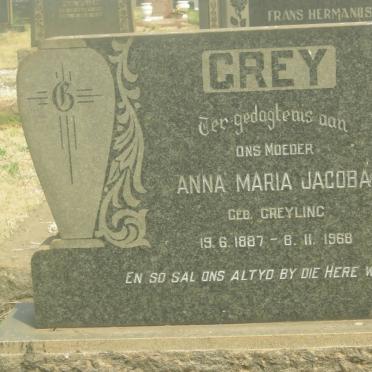 GREY Anna Maria Jacoba nee GREYLING 1887-1968